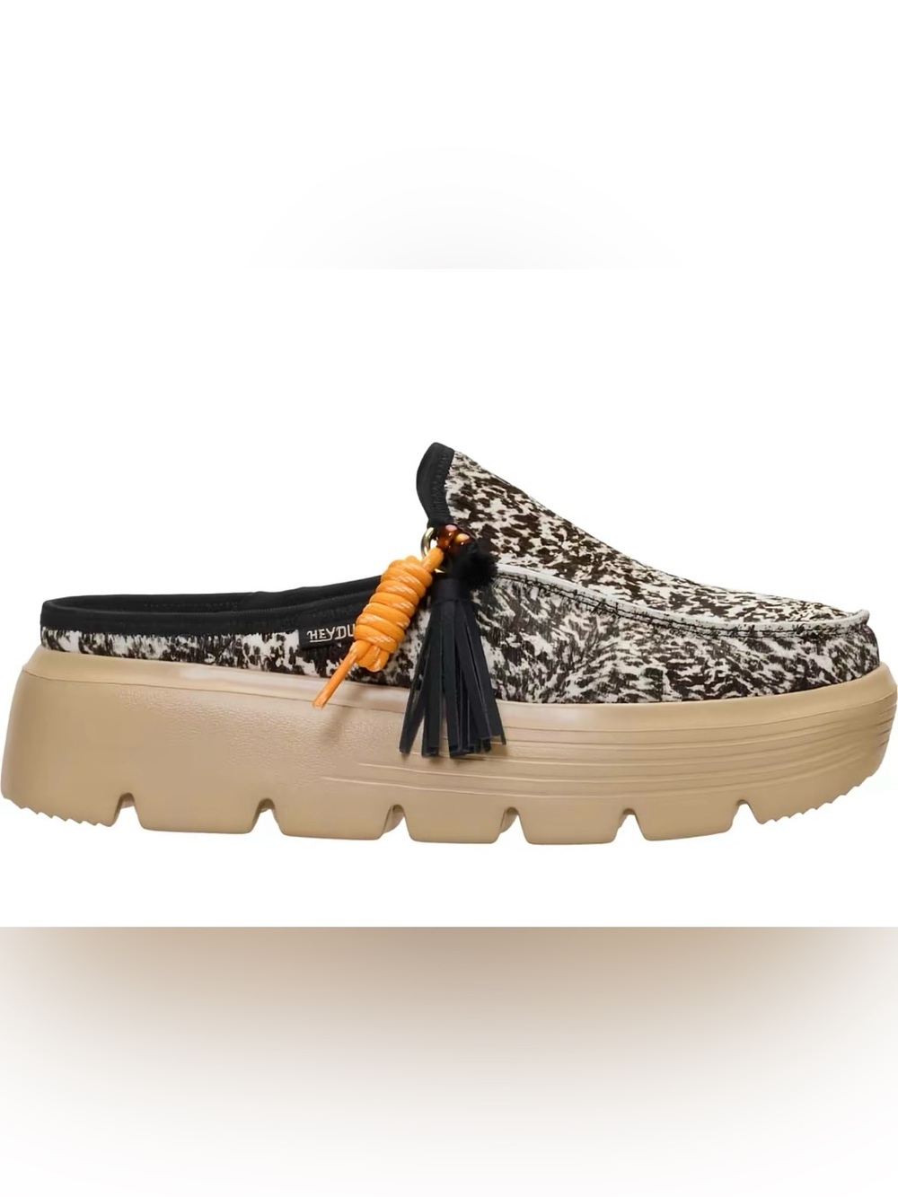Hey Dude Austin Edge Luxe Cow Print Spotted Animal Size 8 Women - Picture 4 of 4